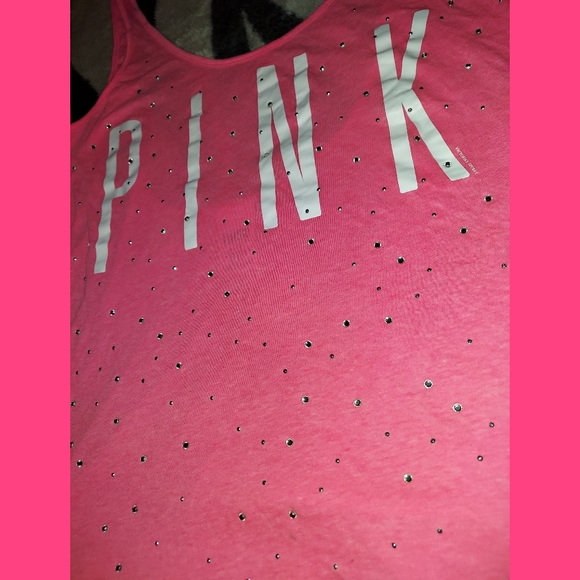 Victorias Secret PINK rhinestone tank top - Picture 2 of 4